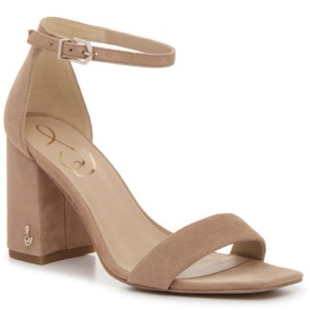 Sam Edelman Elegant Tan Block Heel Sandals